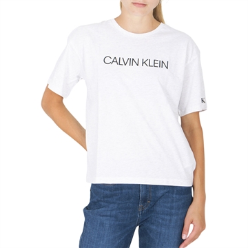 Calvin Klein Girls Tee Logo Boxy 1064 White Heather